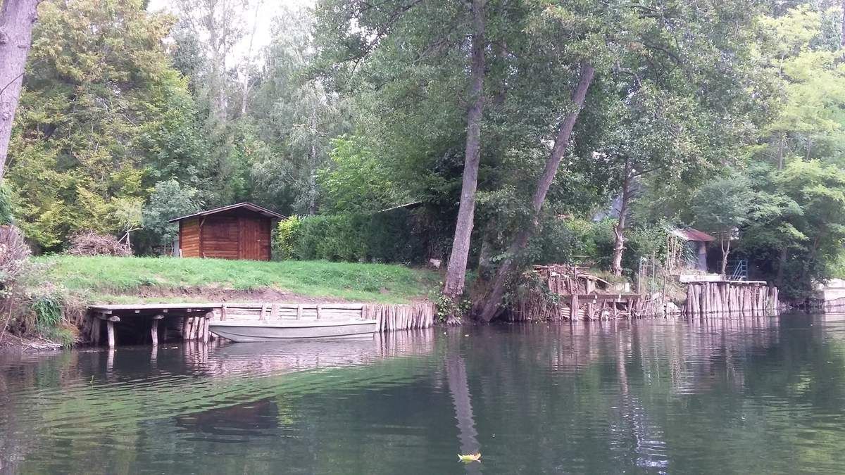 plan des passes à canoë de Grez à Moret/L et sur la rivière...