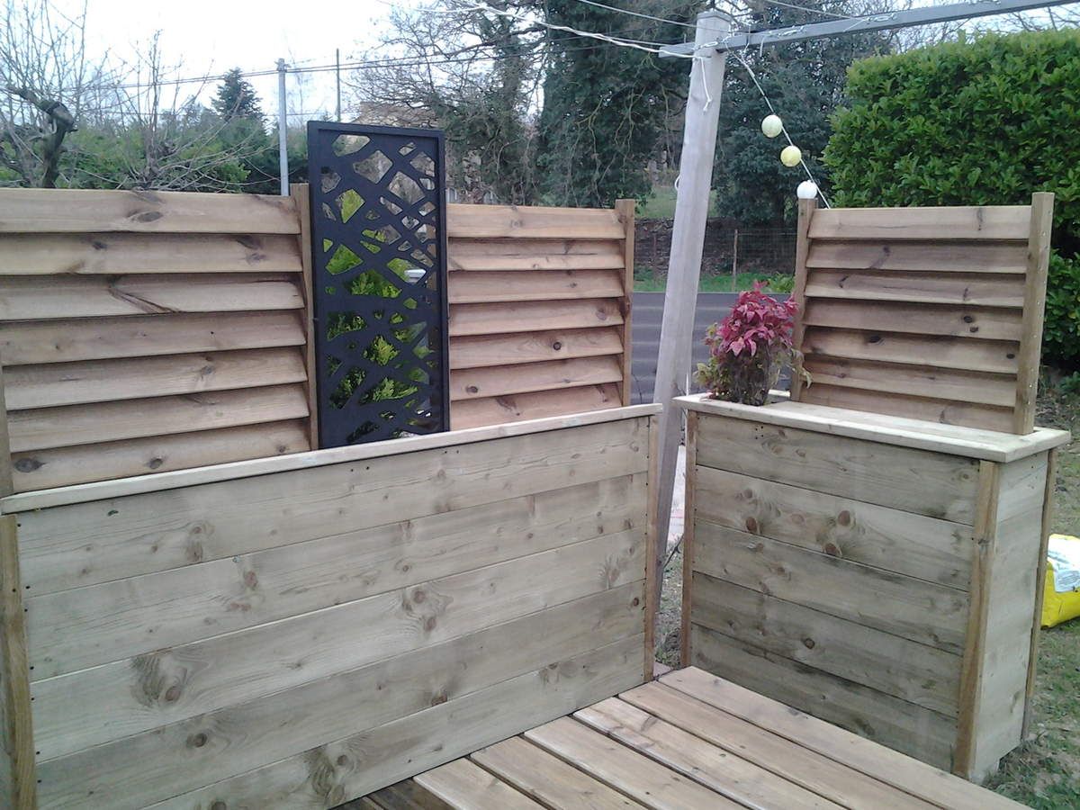 Brise vue terrasse avec jardinières intégrées par Cyril1989 sur L'Air du  Bois