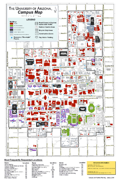 University Of Arizona Map Article 2: The University Of Arizona... - Samuel.scheld.over-Blog.com