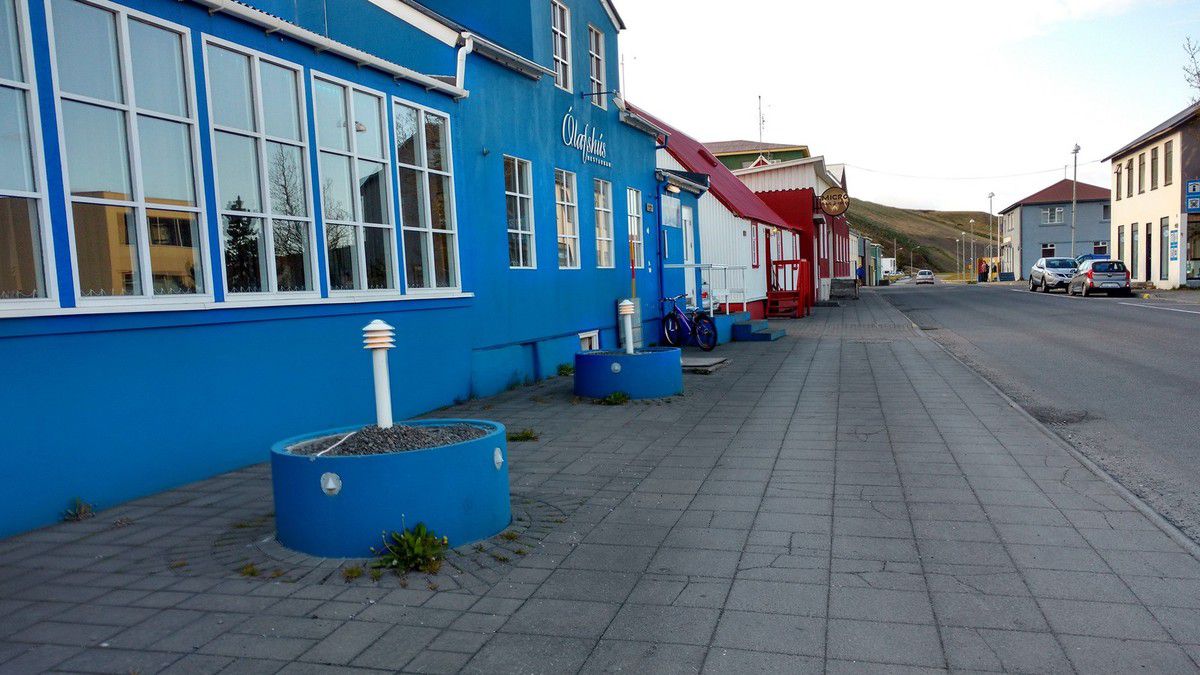Les quelques villes qu'on a traversé aujourd'hui : Akureyri, Dalvik, Siglufjordur, Saudarkrokur....