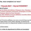 Pascale BAY et Daniel POMERET s'adressent à vous