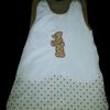 Gigoteuse été 0-6 mois marron avec doublure polaire amovible thème "nounours"