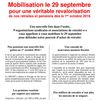Retraités 29 septembre pour la revalorisation des pensions!