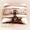 Bracelet 5 lanières bronze
