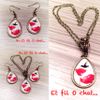 Collier et boucles d'oreilles joli colibri