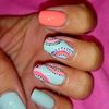 Nail art années seventies.... réalisé avec un cure dent et une aiguille