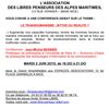 Conférence à Nice le 2 juin 2015