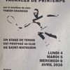 Stage de printemps - du 4 au 6 avril