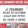 Don du sang à Tournes le 29/10/2015