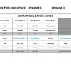 Voici le programme des Activités Péri-Educatives de la 1ère période