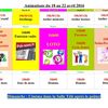 Animations du 18 au 22 avril