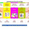 Animations du 25 au 29 avril
