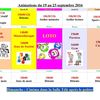 Animations du 19 au 23 septembre