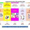 Animation du 26 au 30 septembre