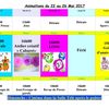 Planning de la semaine