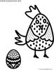 Coloriage poule et oeuf