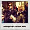 Agnès Jaoui en tournage avec Blandine Lenoir