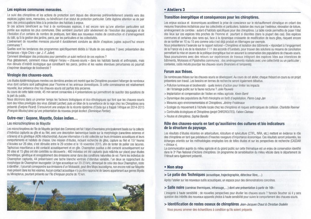 Rencontres chiropteres bourges 2016
