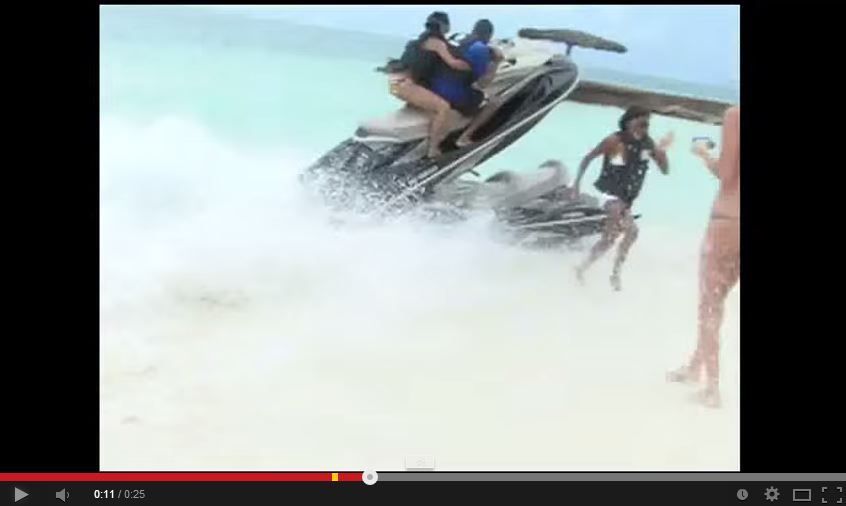 Vidéo un accident de jet ski hallucinant