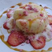 Île flottante Senoble fraises & praline rose -