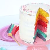 Un gâteau arc-en-ciel : rainbow cake !
