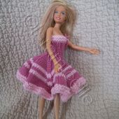 tuto gratuit barbie ; robe bustier virevoltante améthyste - Chez Laramicelle