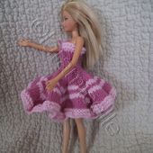 tuto gratuit barbie ; robe bustier virevoltante améthyste - Chez Laramicelle