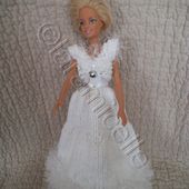 tuto gratuit barbie ; robe Fée blanche