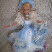tuto gratuit barbie; châle, chapeau et ombrelle pour princesse iridia