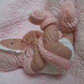 tuto gratuit bébé Bérenguer : bonnet rétro et chaussons