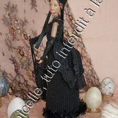 tuto gratuit Barbie: petite robe noire à tournure