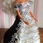 tuto gratuit Barbie : robe de princesse nuit et or - Chez Laramicelle