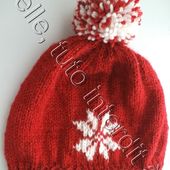 tuto gratuit : bonnet étoilé à pompon - Chez Laramicelle