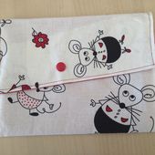 Tuto pochette à rabat doublée sans couture apparente - Cousettes by-iaoraNanou