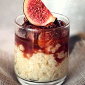 Riz au lait vanillé et sa figue confite