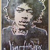 Portrait drawing Jimi Hendrix - fan art - Cadeau anniversaire de mariage et porte-clés personnalisés