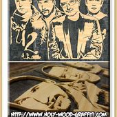 Portrait / dessin en cadeau d'anniversaire pour un fan de U2 - Idée cadeau pour anniversaire de mariage.