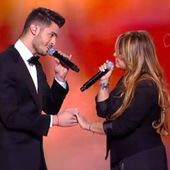 Hélène Ségara et Baptiste Giabiconi dans La fête de la chanson française - Le Monde de Cémyprod