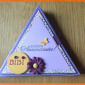Carte anniversaire en triangle