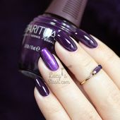 Dark purples on my nails with SpaRitual polishes!