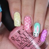 Easter Bunny & Polka Dots Nails | Advanced TUTORIAL