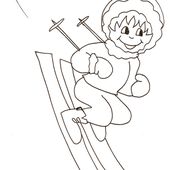 Coloriages sur le ski, les sports d'hiver pour classe de neige - La Classe de Myli Breizh