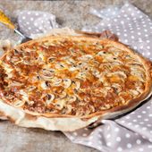 Tarte fine aux champignons et au roquefort