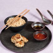Galettes de porc à la thaïe au riz sauté