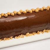 Bûche praliné noisette-clémentine