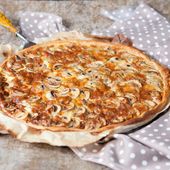 Tarte champignons et roquefort
