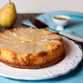 Gâteau aux poires et au chocolat blanc