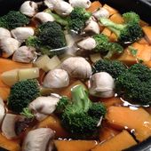 Soupe brocolis, courge, champignons de Paris - Les recettes d'Alicia