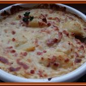 Pommes de terre à la carbonara gratinées - Oh, la gourmande..