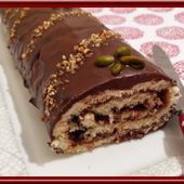 Bûche croquante Chocolat Praliné Pistache - Oh, la gourmande..